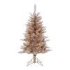Full Rose Gold Tinsel Pre Lit LED Artificial Tuscany Tree