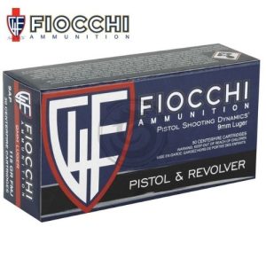 FIOCCHI Brass Cased 9mm 124Gr